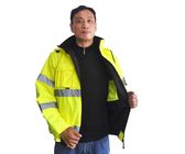 Ανθεκτικό υψηλό σακάκι ασφάλειας στολών εργασίας διαφάνειας λεκέδων με τα αποσπάσιμα μανίκια