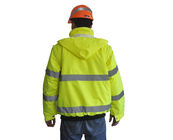 Ανθεκτικό υψηλό σακάκι ασφάλειας στολών εργασίας διαφάνειας λεκέδων με τα αποσπάσιμα μανίκια