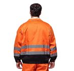 Πορτοκαλιά/κίτρινα υψηλά σακάκια διαφάνειας, αντανακλαστικό σακάκι ο EN ISO 20471 ασφάλειας