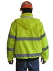 300D σακάκια χειμερινού Workwear Vis ασφάλειας της Οξφόρδης γεια απότομα με τα αποσπάσιμα μανίκια