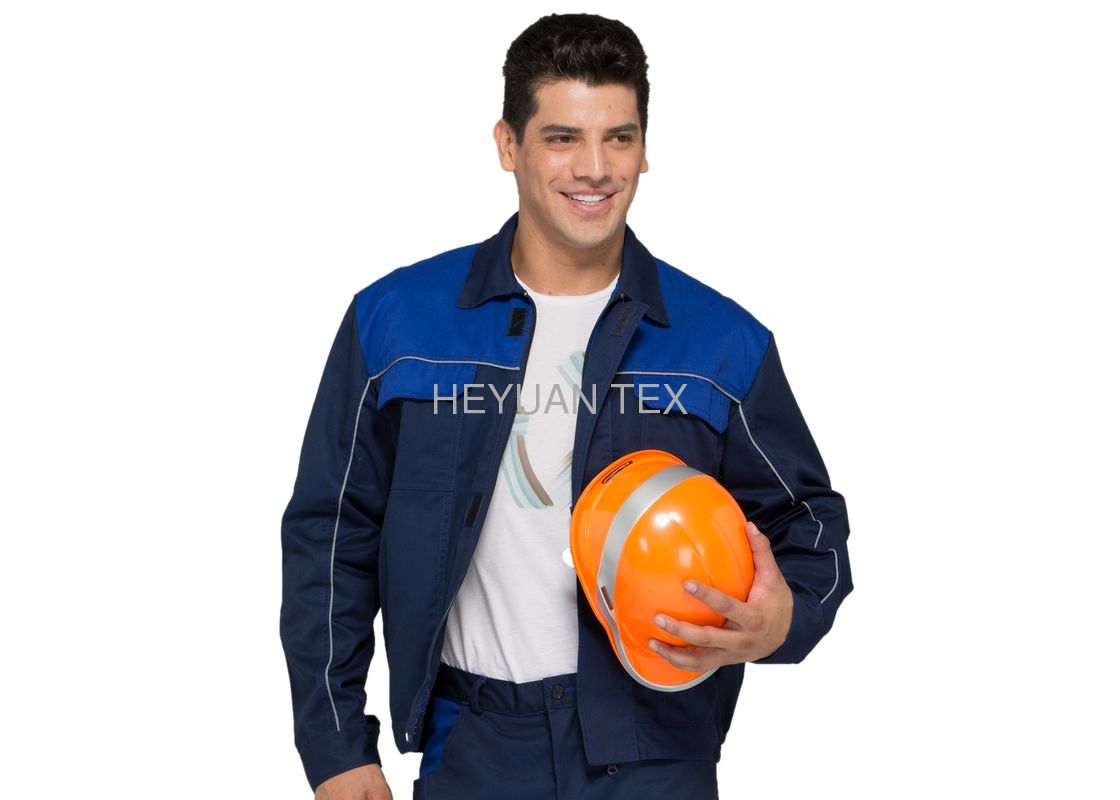 Soft Industrial Mens Jacket , Safety Bright Working Jacket With Adjustable Waistband