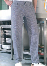 Μαλακό ριγωτό παντελόνι αρχιμαγείρων υφάσματος ένδυσης εργασίας εστιατορίων αντίστασης Pilling